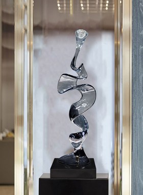 抽象玄关c摆件客厅电视柜桌面透明树脂雕塑酒店会所样板房软装饰