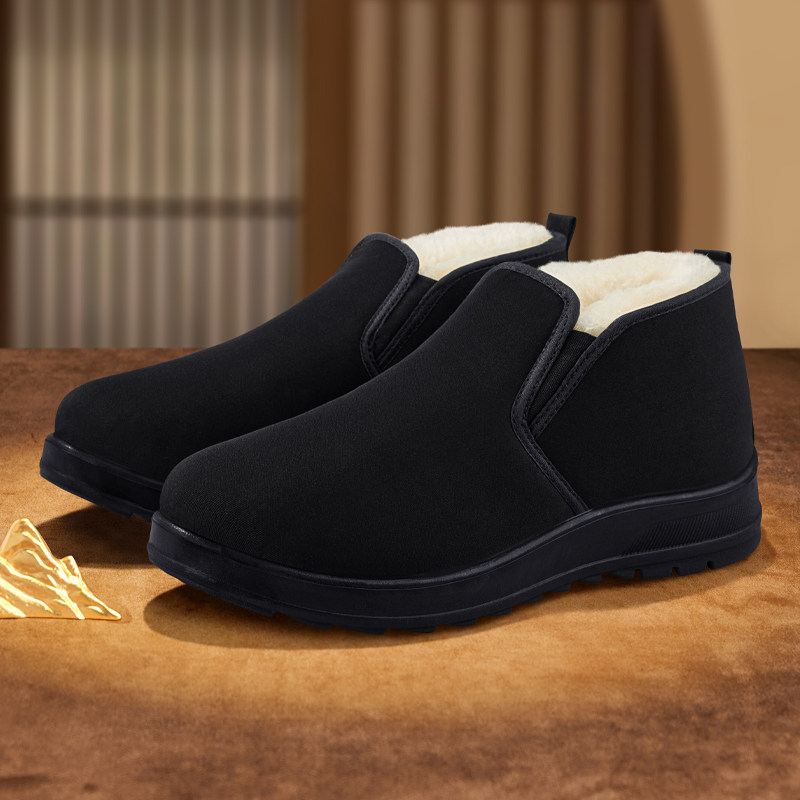 冬季老北京布鞋男加绒加厚保暖大码中老年人羊毛耐磨防滑爸爸棉鞋,淘宝优惠券,粉丝福利购,淘宝优惠卷
