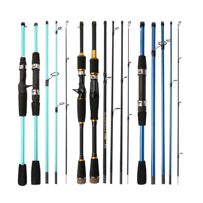 新品便携式泛用路亚竿五节1.8米2.1米远投ML插节碳素多节路亚竿,淘宝优惠券,粉丝福利购,淘宝优惠卷