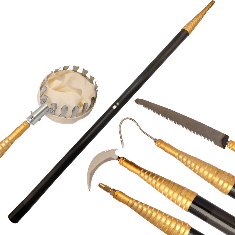 碳素抄网竿摘槟榔刀松塔打药割草洞加长超长超硬多功能伸缩打窝杆,淘宝优惠券,粉丝福利购,淘宝优惠卷