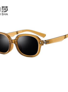 新款椭圆折叠网红防紫外线太阳镜眼镜复古辣妹小众遮阳防晒太阳镜