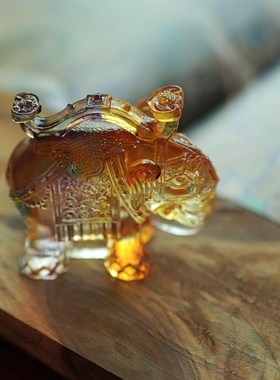 蛇年吉祥物20新款琉璃吉象如意大象装饰小摆件一对客厅茶桌茶宠
