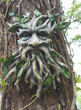 可代贴标签树精树怪妖圣万节树脂工品装饰挂件艺圣诞树LS25CP21节