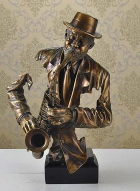 美式音乐半身中号音乐人物摆饰酒吧会所创意装饰品树脂工艺品