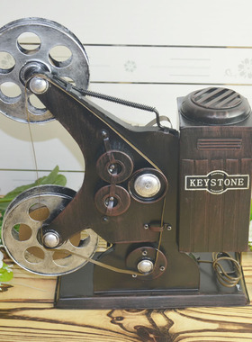 复古铁皮胶片电影放映机模型w摆件橱窗陈列摆设摄影机道具礼品包