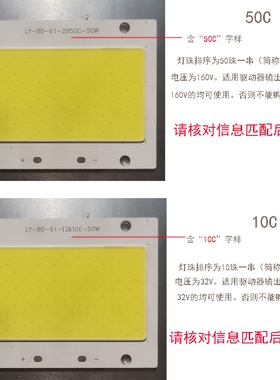 高亮LED投光灯灯珠50W至200W可选 户外景观照明光源模组