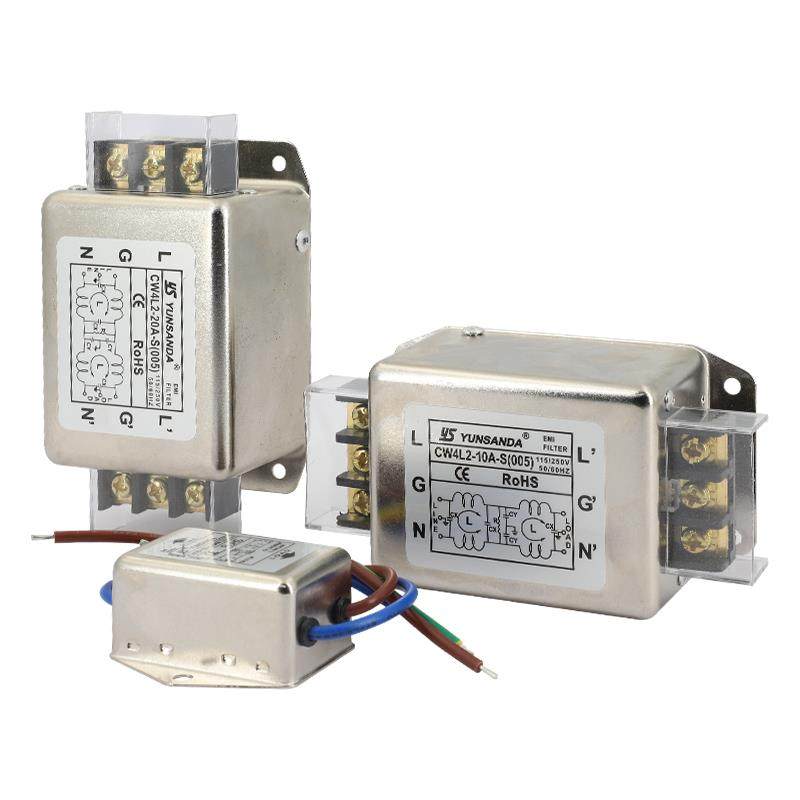 YUNSANDA电源滤波器EMI抗干扰净化220V交流CW1B引线式CW4L2端子台 - 图3