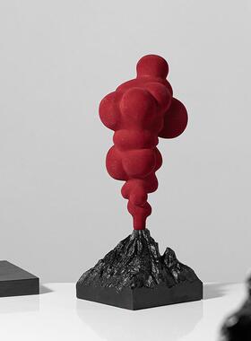 艺贝现代约创气球植绒摆意件小众POF风简高端软子装饰品电视柜摆