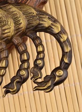 速发尼做尔手工九头蝎护法主蝎子旧坠藏传法器泊吊黄铜藏式挂件
