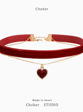 现货速发黑色丝绒choker项圈颈带锁骨链高级感项链颈链脖子配饰ch