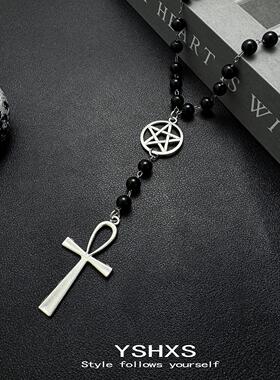 摇滚亚文化十字架项链