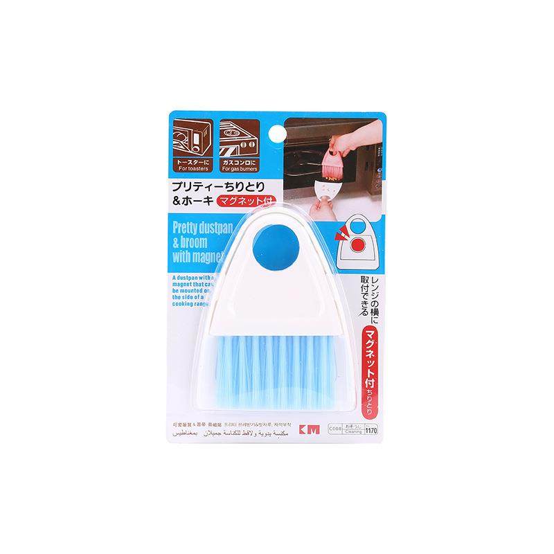 日本KM带磁吸式微波炉清洁刷键盘桌面迷你笤帚簸箕办公桌清理刷子,淘宝优惠券,粉丝福利购,淘宝优惠卷