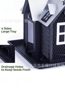 新款喂鸟器创意金属房屋金属庭院蜂鸟松鼠喂食器户外悬挂装饰