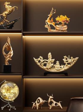 轻奢办公室装饰摆件风生水起酒柜电视柜客厅家居大气办公桌装饰品