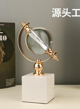 轻奢大理石水晶球摆件创意家居客厅酒柜书房办公室装饰厂