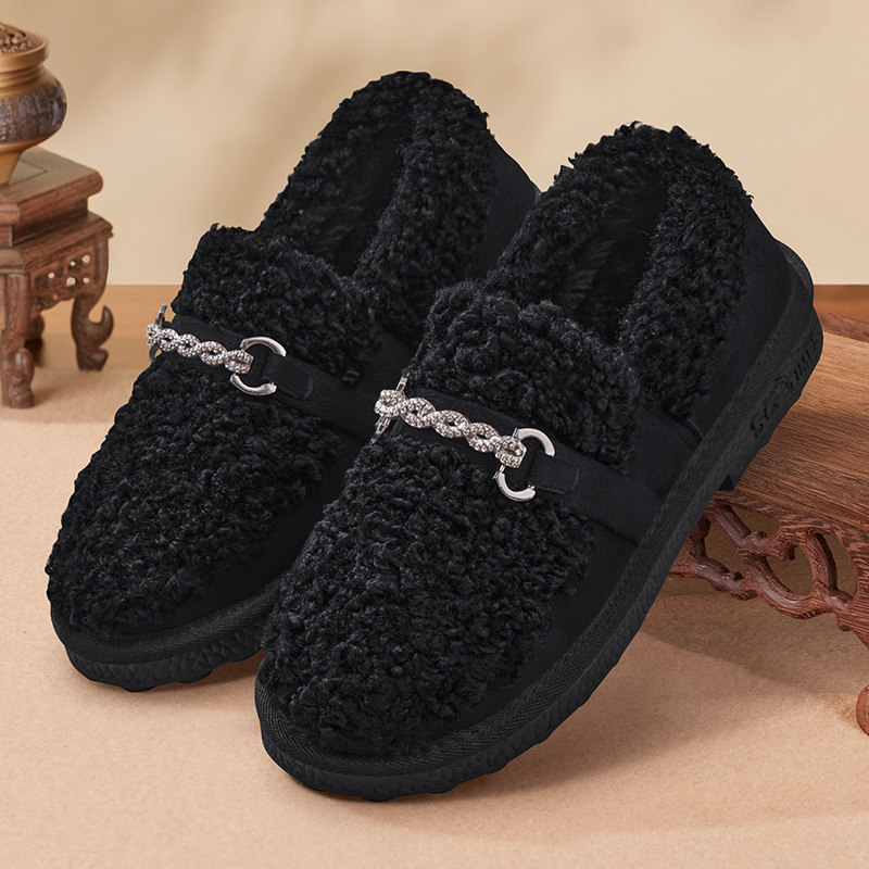 棉鞋女冬加绒保暖2025新款软底豆豆鞋一脚蹬老北京布鞋外穿毛毛鞋,淘宝优惠券,粉丝福利购,淘宝优惠卷