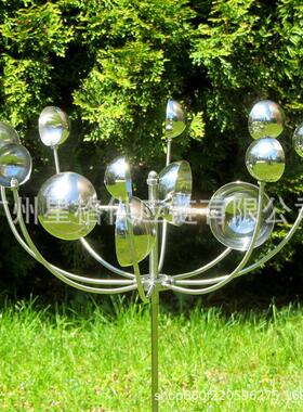 GardenWindSpinners新款户外旋转风车地插户外花园风车