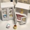 Desktop storage box pain cabinet mini cute grain bar organizer display multi-layer dustproof millet figure blind box storage