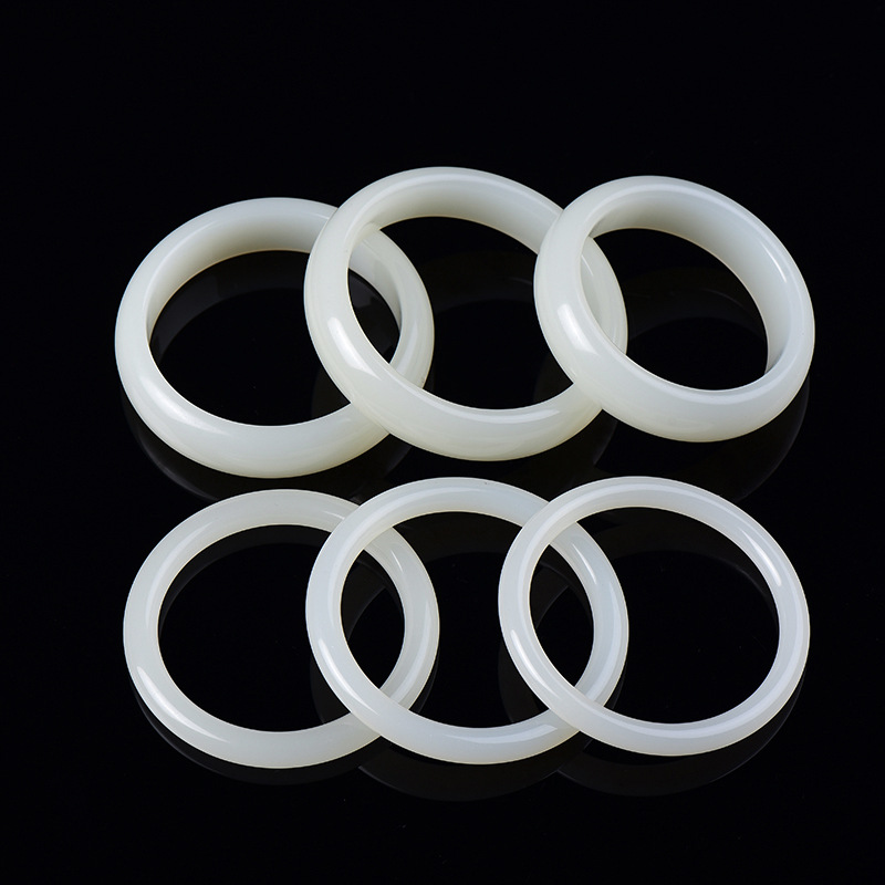 日本品质新款和田玉羊脂玉级白玉复古圆条手镯少女细条镯子女生民 - 图2