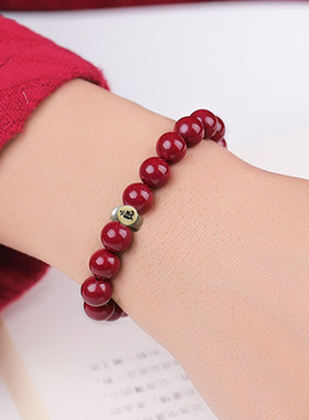 正品手串今泰福朱砂男女款