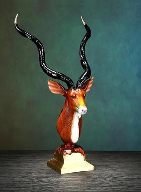 彩铜藏羚羊头家居玄关办公室摆件开业商务礼品