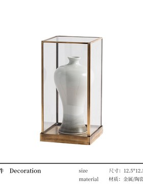 新中式宋代美学茶室书房氛围布置A摆件高级感客厅博古架禅意装饰