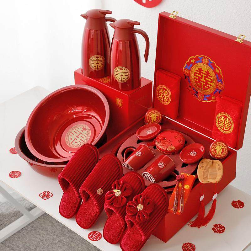 结结婚陪嫁陪嫁套装家婚庆大新娘用品全女方娘备婚嫁妆礼婚盒喜盆,淘宝优惠券,粉丝福利购,淘宝优惠卷