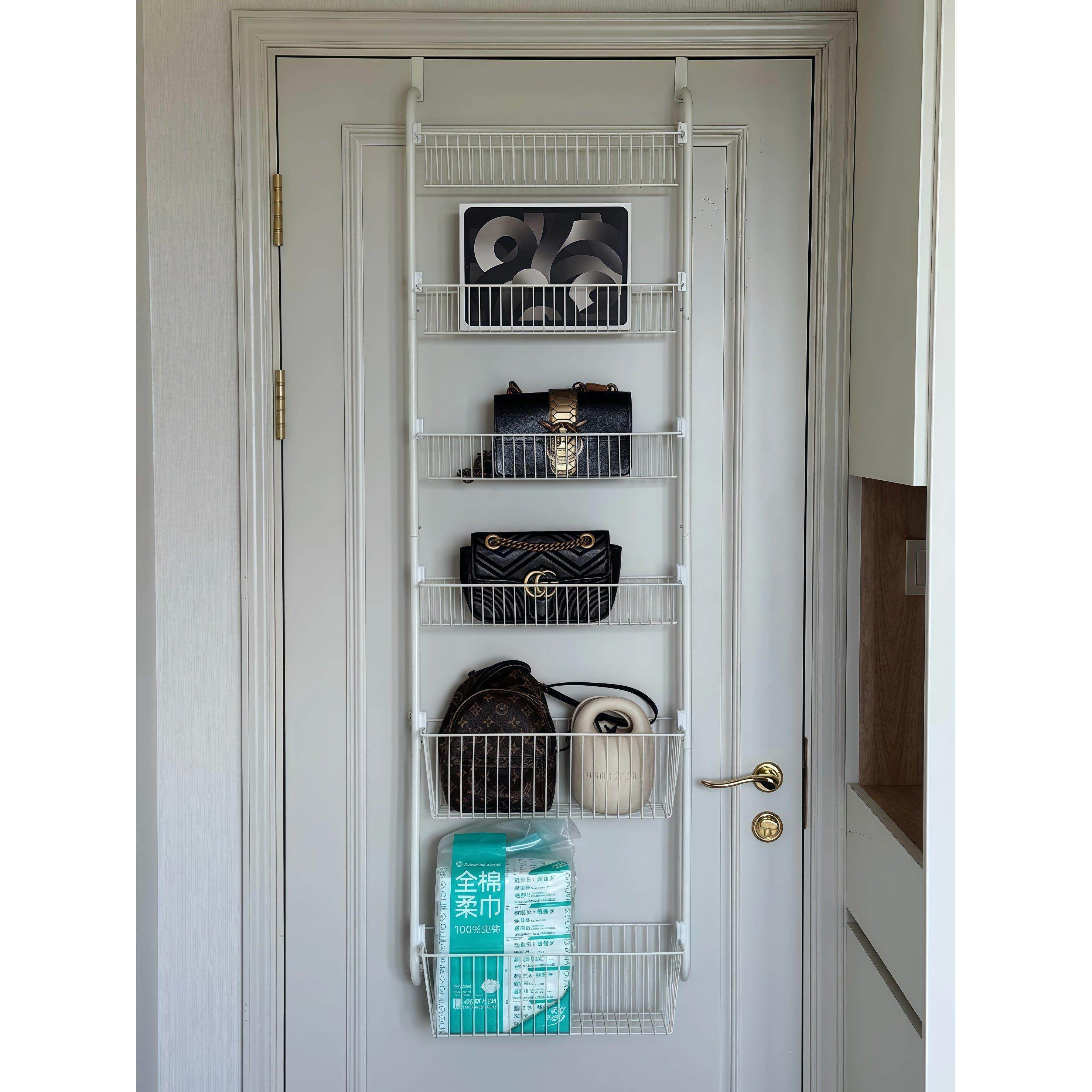 门后夹缝免打孔置物架创意吸盘式多层收纳挂篮浴室卫生间整理挂架,淘宝优惠券,粉丝福利购,淘宝优惠卷
