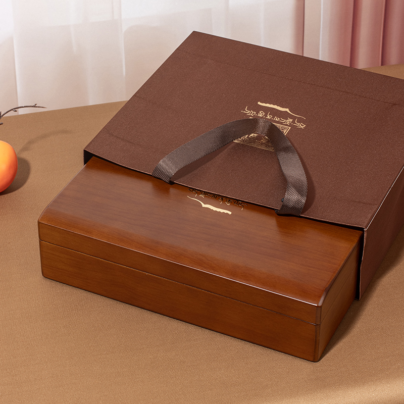 冬虫夏草礼盒空盒高档实木12支管根装透明虫草瓶子包装盒配手提袋 - 图1