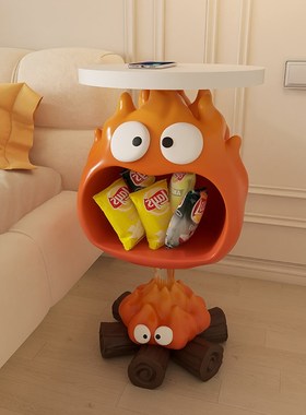 大型艺术轻奢客厅沙发电视柜x旁边落地零食架软装饰品搬家礼物摆