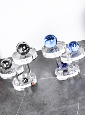 欧式极简几何水晶工艺品样板间家居客厅餐厅电视V柜桌面装饰摆件