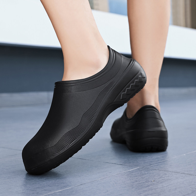 海峡虎防水厨师鞋EVA踩屎感男鞋外穿内防滑大码厚底鞋男防滑轻便,淘宝优惠券,粉丝福利购,淘宝优惠卷