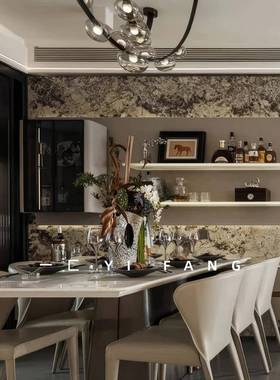 YFZH0215 样板间样屋装展示中心吧台酒柜酒具摆件水 雪茄品盒饰画