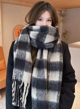 仿羊绒加厚保暖围脖女围巾