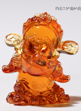 速发琉璃五摆财神路件可爱小财神桌面摆车汽车件载装饰品