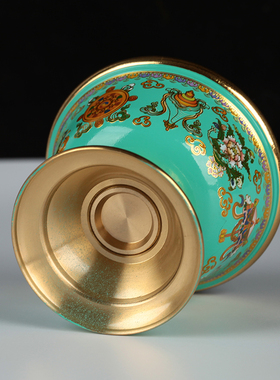 速发供水吉杯祥彩绘供水杯供佛高脚八供供水碗藏式民族风圣水杯