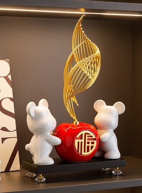 速发入乔玄关装饰摆件客厅新新式寓意装饰酒柜电视柜摆设户迁中居