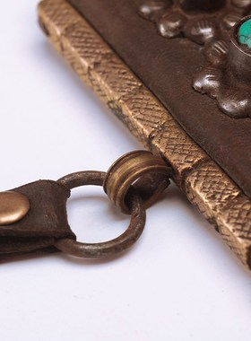 速发藏式尼泊尔钺男壁挂配饰腰间铁家用刀火镰野外生铁供奉大号雕