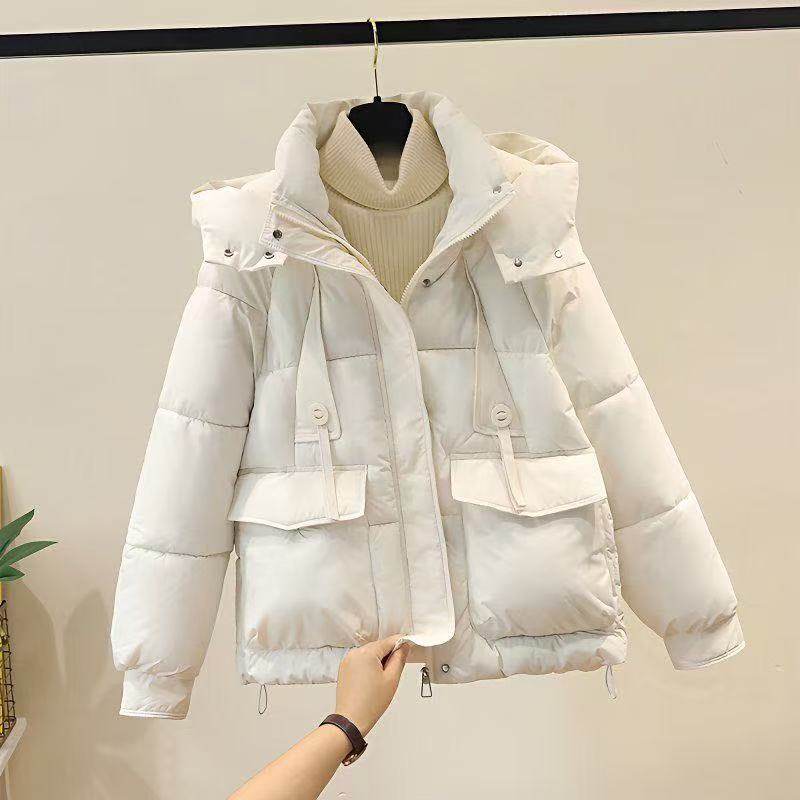 棉服冬季女2025新款棉袄韩版潮流宽松连帽加厚短款棉衣外套