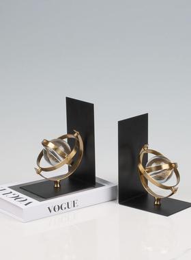 家居装饰摆件玄儿关柜书设房童晶房电0脑桌摆设水球书靠书挡摆软