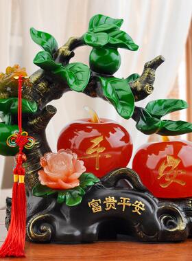 厂家销富平安苹果酒摆柜客厅玄关家直居装饰品摆件工贵富贵平安艺