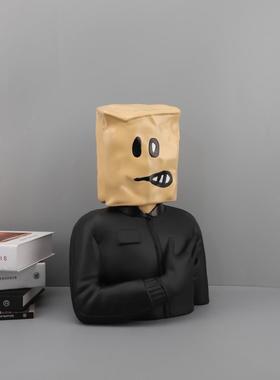 玄欧轻奢抽象蒙脸件人物头像树脂摆0978客厅卧式室关样板房家居装