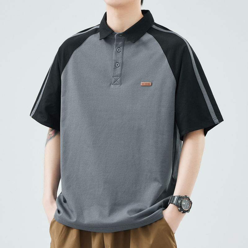 JEEP SPIRIT吉普男士POLO衫夏季宽松翻领半袖上衣潮牌休闲T恤衫