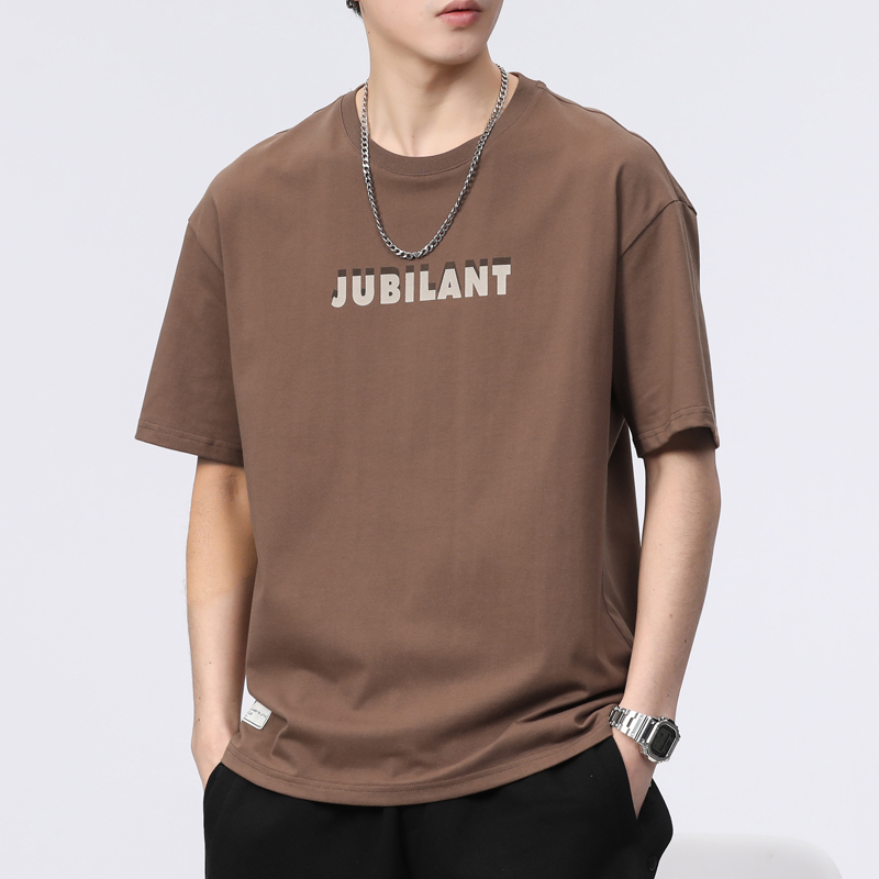 JEEP SPIRIT吉普美式重磅短袖T恤男士夏季纯棉体恤宽松休闲上衣服