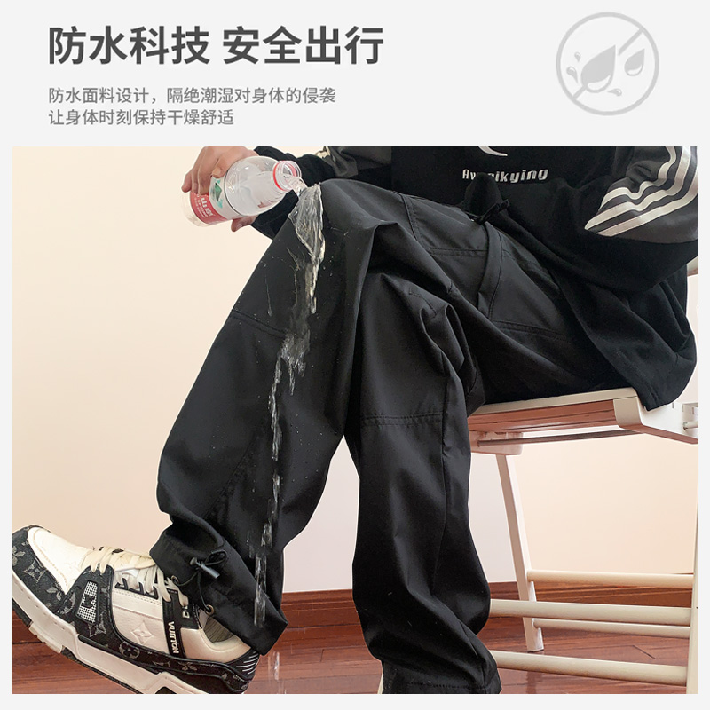 JEEP SPIRIT吉普三防工装裤男款冬季加绒加厚防风机能冲锋裤子男