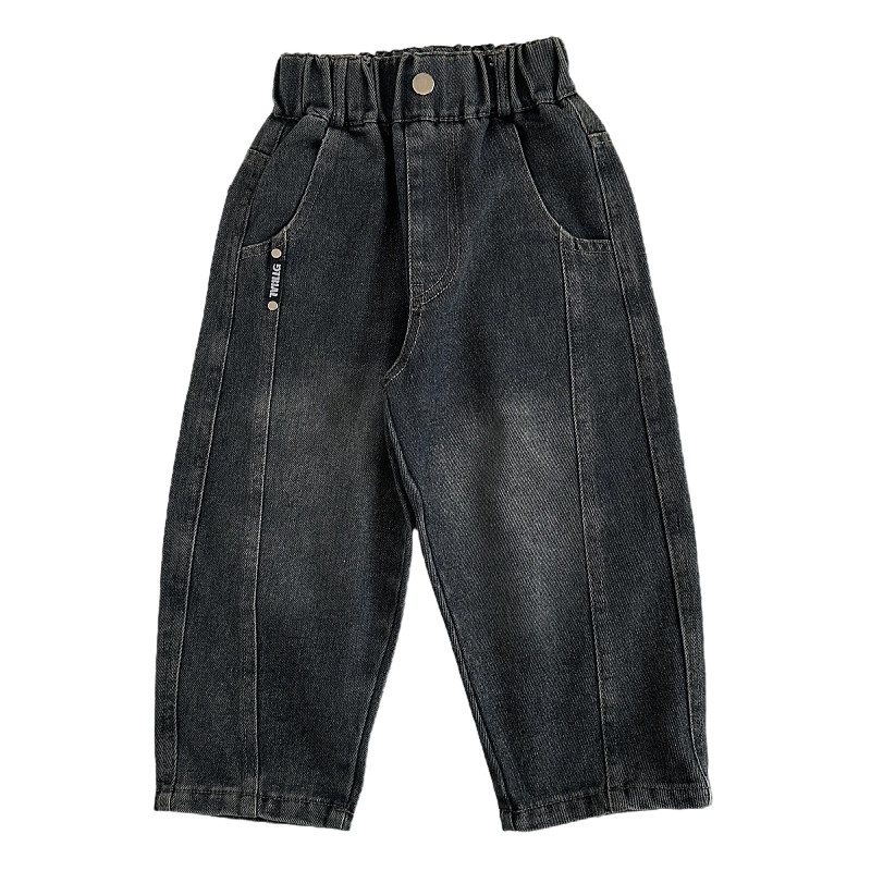 【小榴莲专属】【顾奈】儿童秋季新款拼接弯刀牛仔裤NZK25336,淘宝优惠券,粉丝福利购,淘宝优惠卷