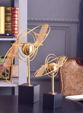 客厅轻奢高级感摆件现代办公室电视柜酒柜金属高档装饰工艺品