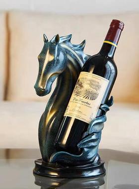 欧式轻奢红酒架摆件创意客厅酒柜餐桌面装饰品乔迁新居礼品