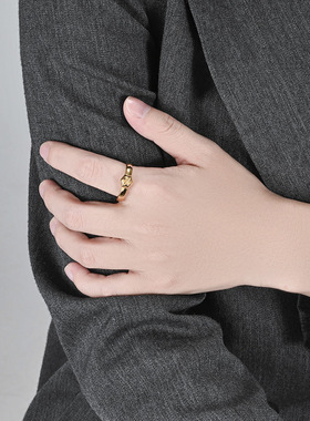 无性别中性简约风不锈钢戒指环男