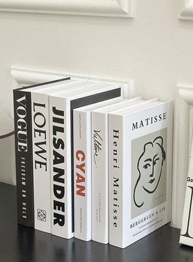 速发假书装饰书时尚简约书创面生活杂志桌影摆件摄意道具